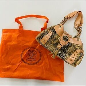 Sharif snake print shoulder bag